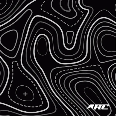 ماوس باد ARC TOPO أسود | 90×40 سم، صورة قريبة للنقشة